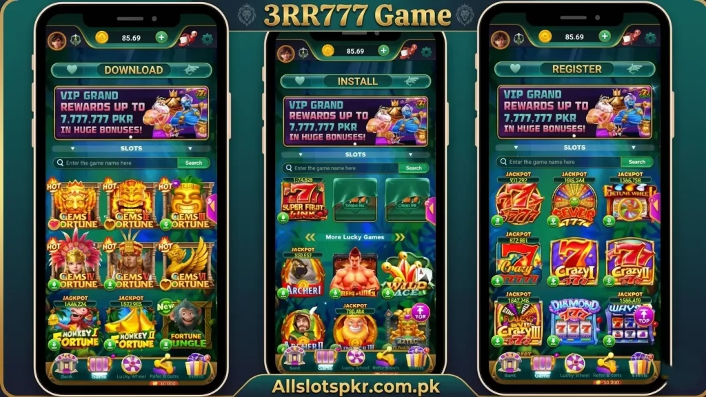 3RR777 Game Allslotspkr.com.pk