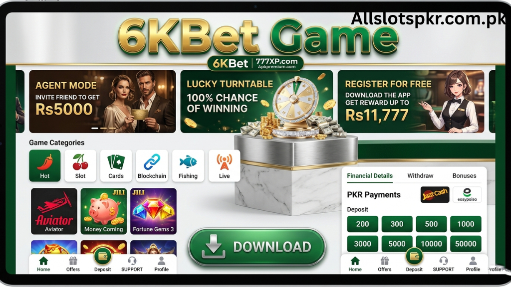 6KBet Game Allslotspkr.com.pk