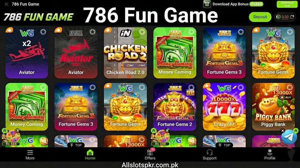 786 Fun Game Allslotspkr.com.pk