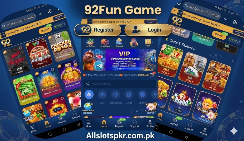 92Fun Game Allslotspkr.com.pk