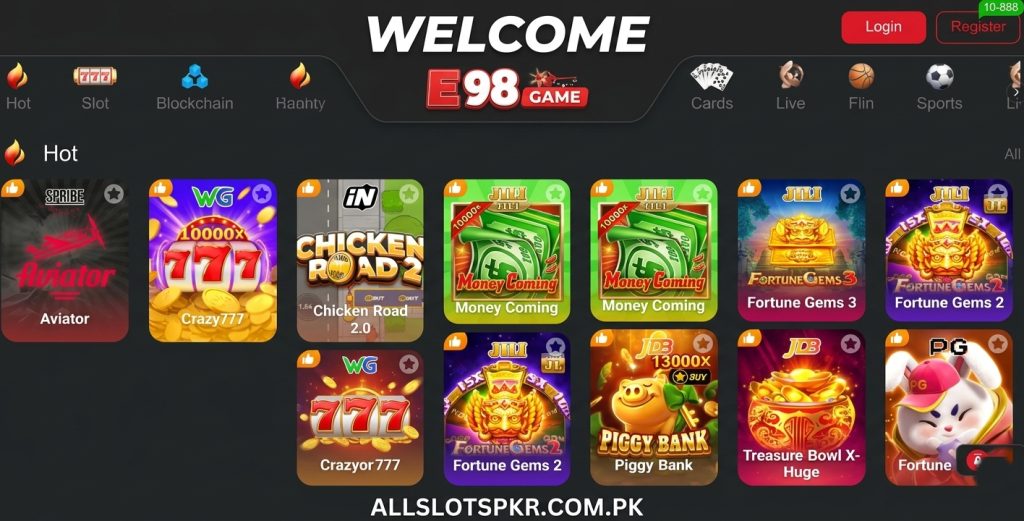 E98.com Allslotspkr.com.pk