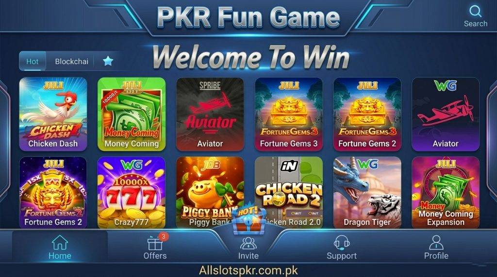 PKR Fun Game Allslotspkr.com.pk