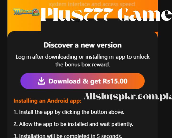 Plus777 Game Allslotspkr.com.pk