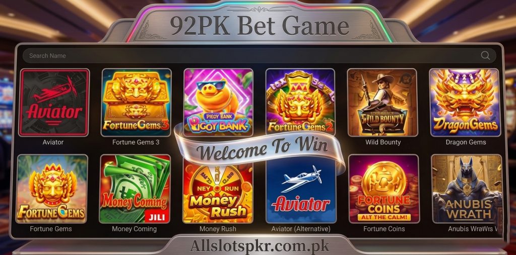 92PK Bet Game Allslotspkr.com.pk