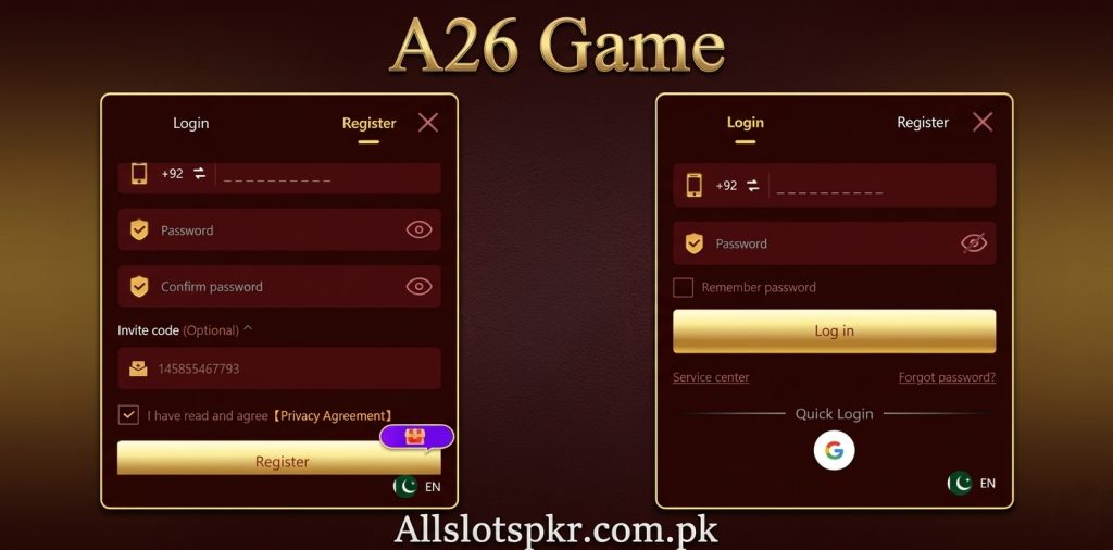 A26 Game Allslotspkr.com.pk