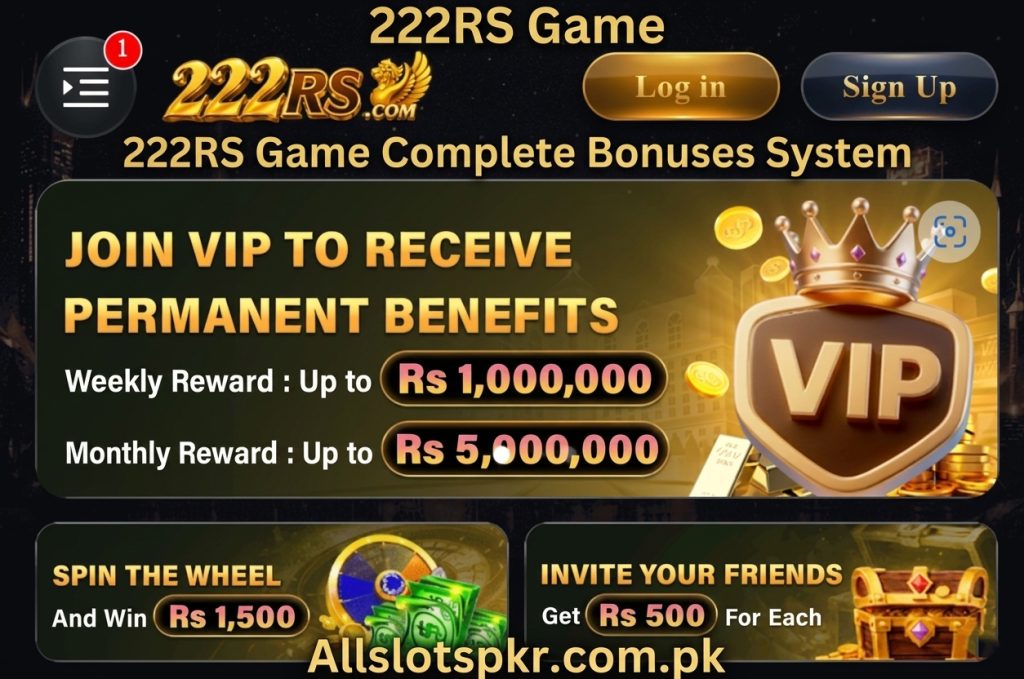 222RS Game Allslotspkr.com.pk