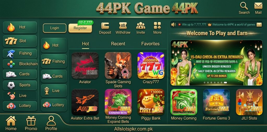 44PK Game Allslotspkr.com.pk