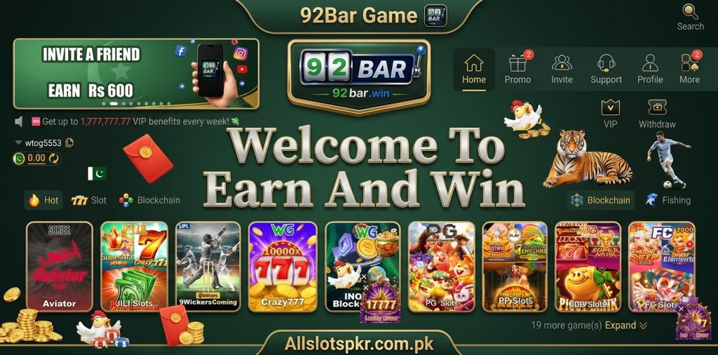 92Bar Game Allslotspkr.com.pk