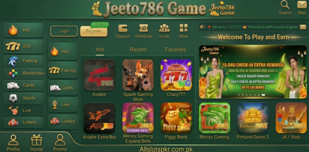 Jeeto786 Game Allslotspkr.com.pk