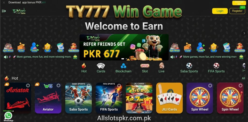 TY777 Win Game Allslotspkr.com.pk